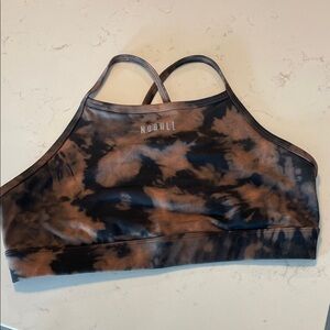 NOBULL Tie-Dye Sports Bra - Black and Brown